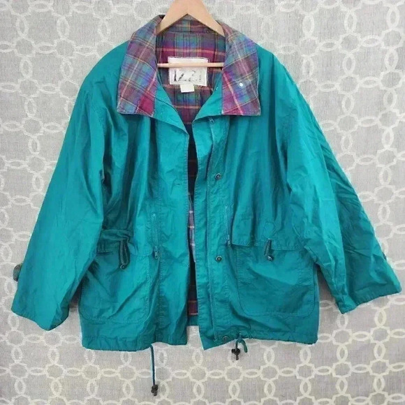 Vintage IZZI Zip Button Utility Jacket Women's L - Picture 1 of 12